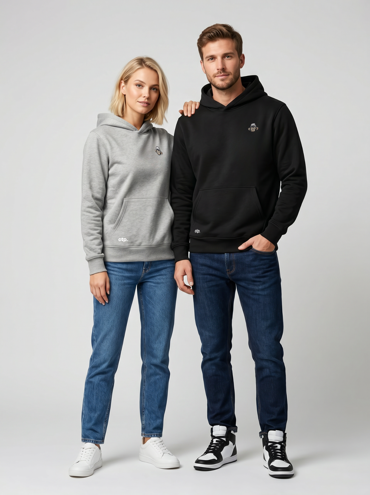 Hoodie oversize Monkey Vibes - Iconic · Unisexe