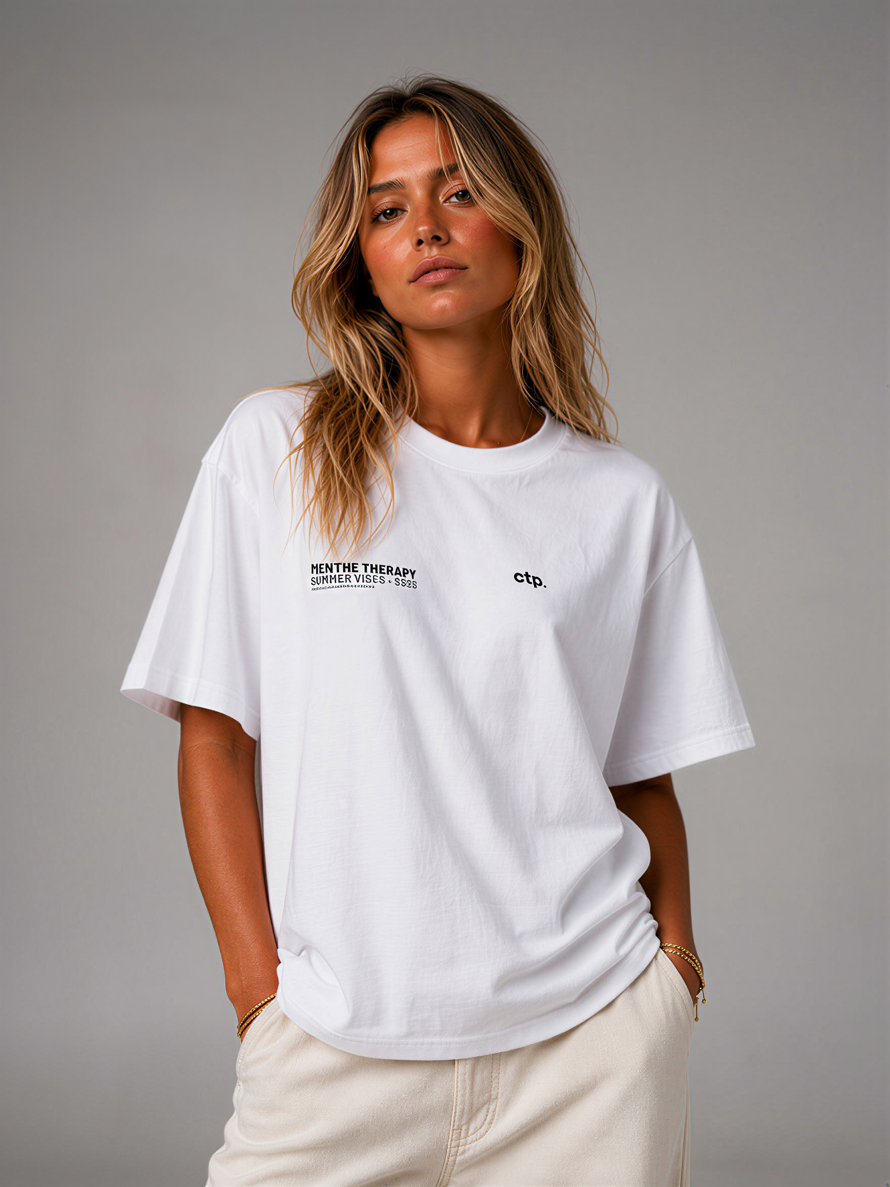 T-shirt oversize Menthe Therapy · Unisexe