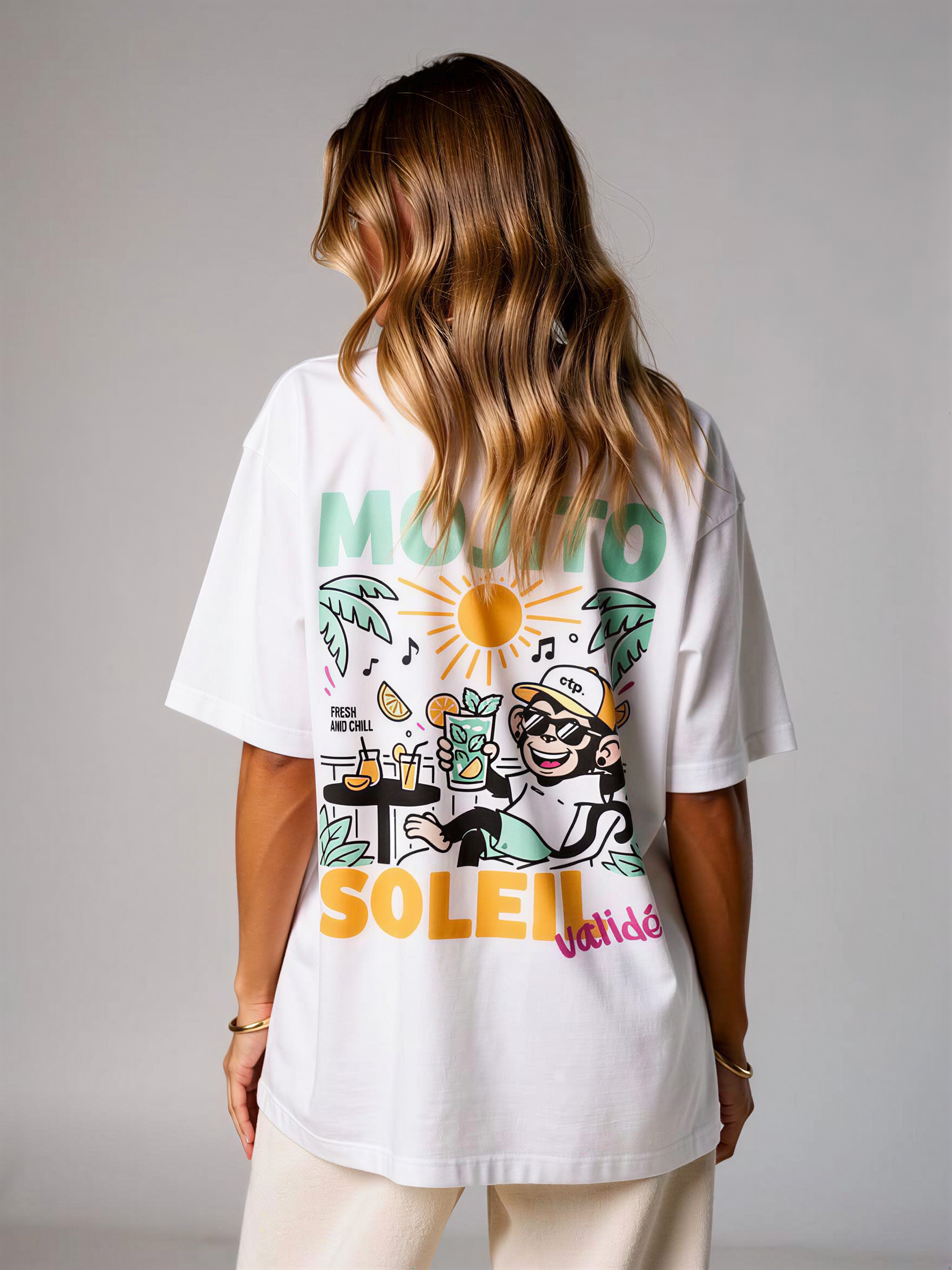 T-shirt oversize Menthe Therapy · Unisexe
