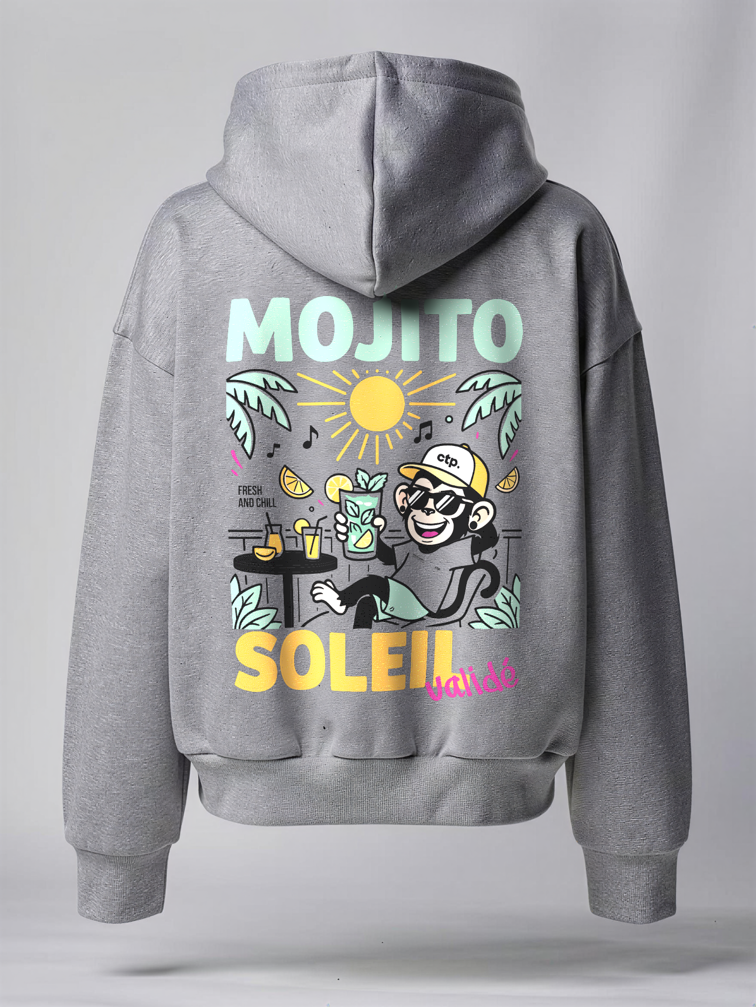 Hoodie Menthe Therapy - Summer Vibes · Unisexe