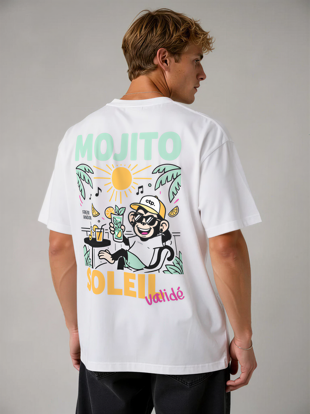 T-shirt oversize Menthe Therapy · Unisexe