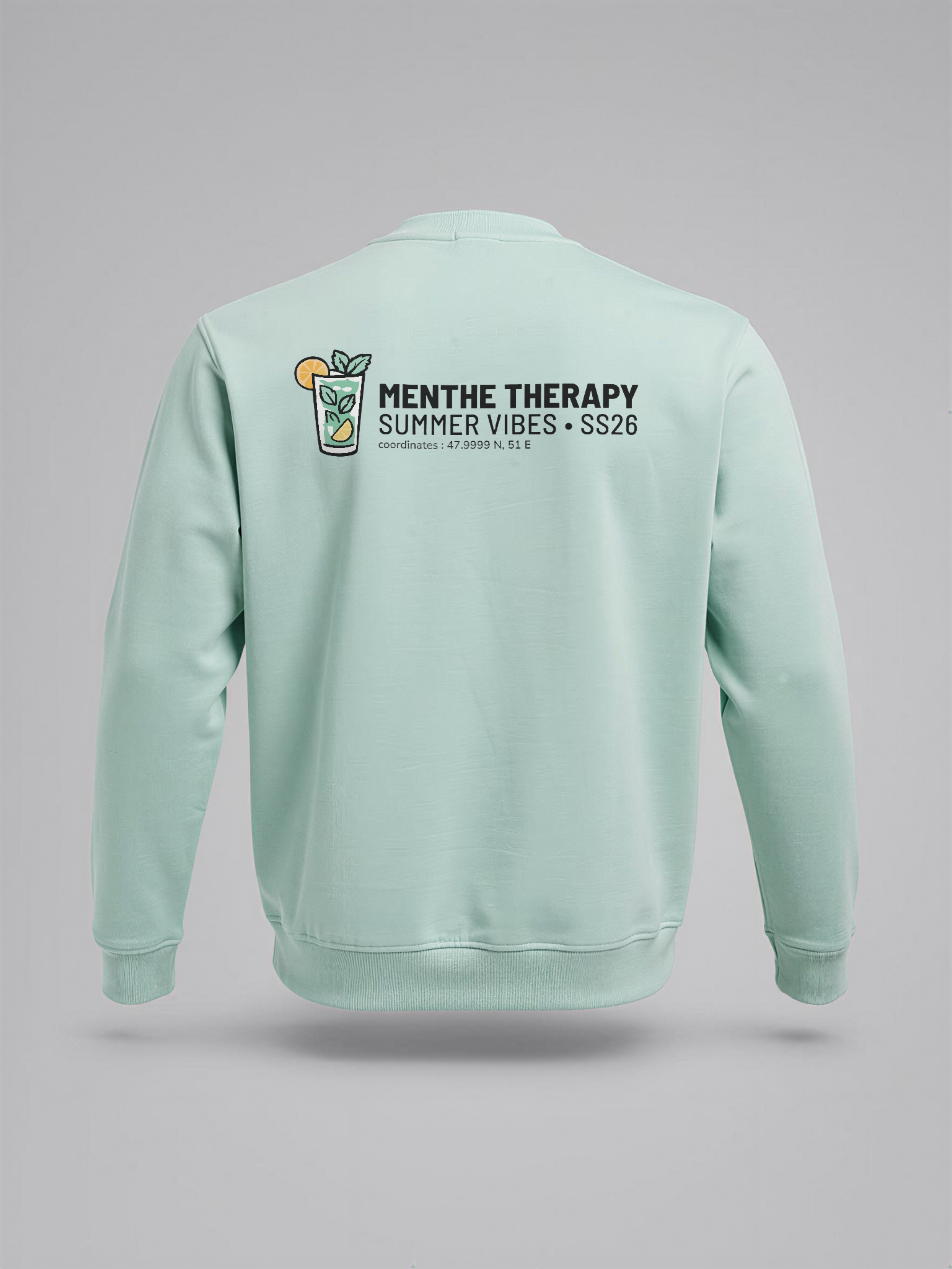 Sweat-shirt Menthe Therapy - Summer Vibes · Unisexe