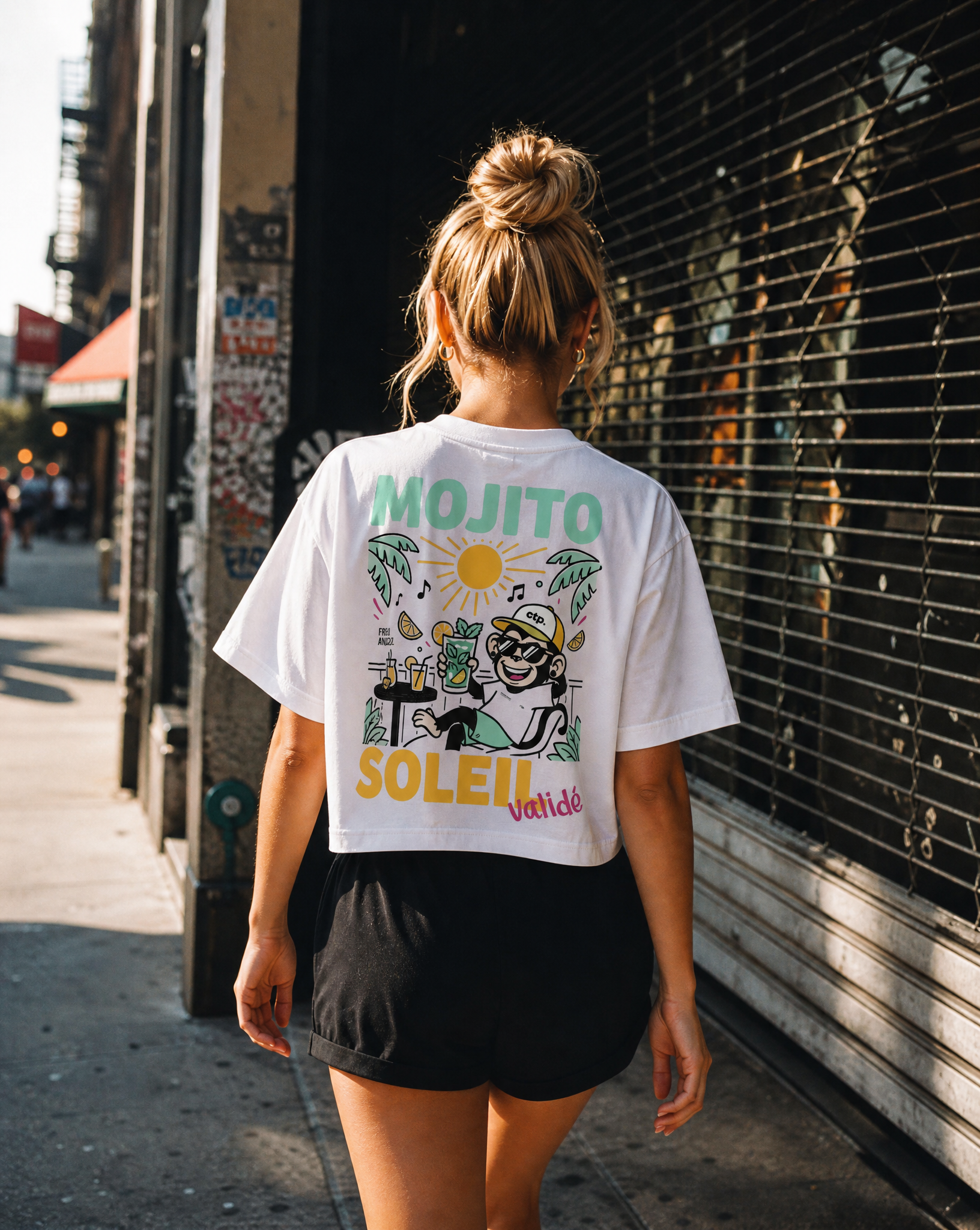 Croptop Menthe Therapy, photo lifestyle dos